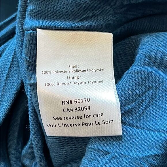 Anthropologie Varun Bahl Teal Hydrangea Swing Dress 2 - Picture 12 of 12